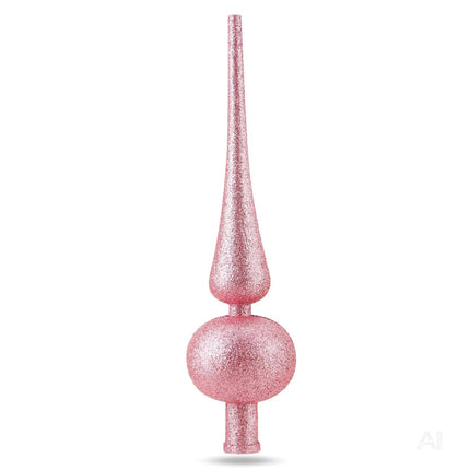 Baumspitze für Weihnachtsbaum Christbaumspitze Aufsatz für Tannenbaum Weihnachtsdekoration (Spitze-Pink)