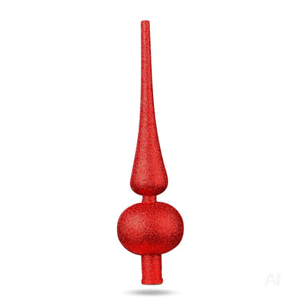 Baumspitze für Weihnachtsbaum Christbaumspitze Aufsatz für Tannenbaum Weihnachtsdekoration (Spitze-Rot)