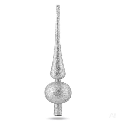 Baumspitze für Weihnachtsbaum Christbaumspitze Aufsatz für Tannenbaum Weihnachtsdekoration (Spitze-Silber)