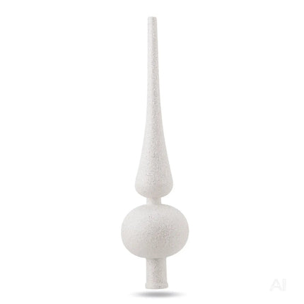 Baumspitze für Weihnachtsbaum Christbaumspitze Aufsatz für Tannenbaum Weihnachtsdekoration (Spitze-Weiss)