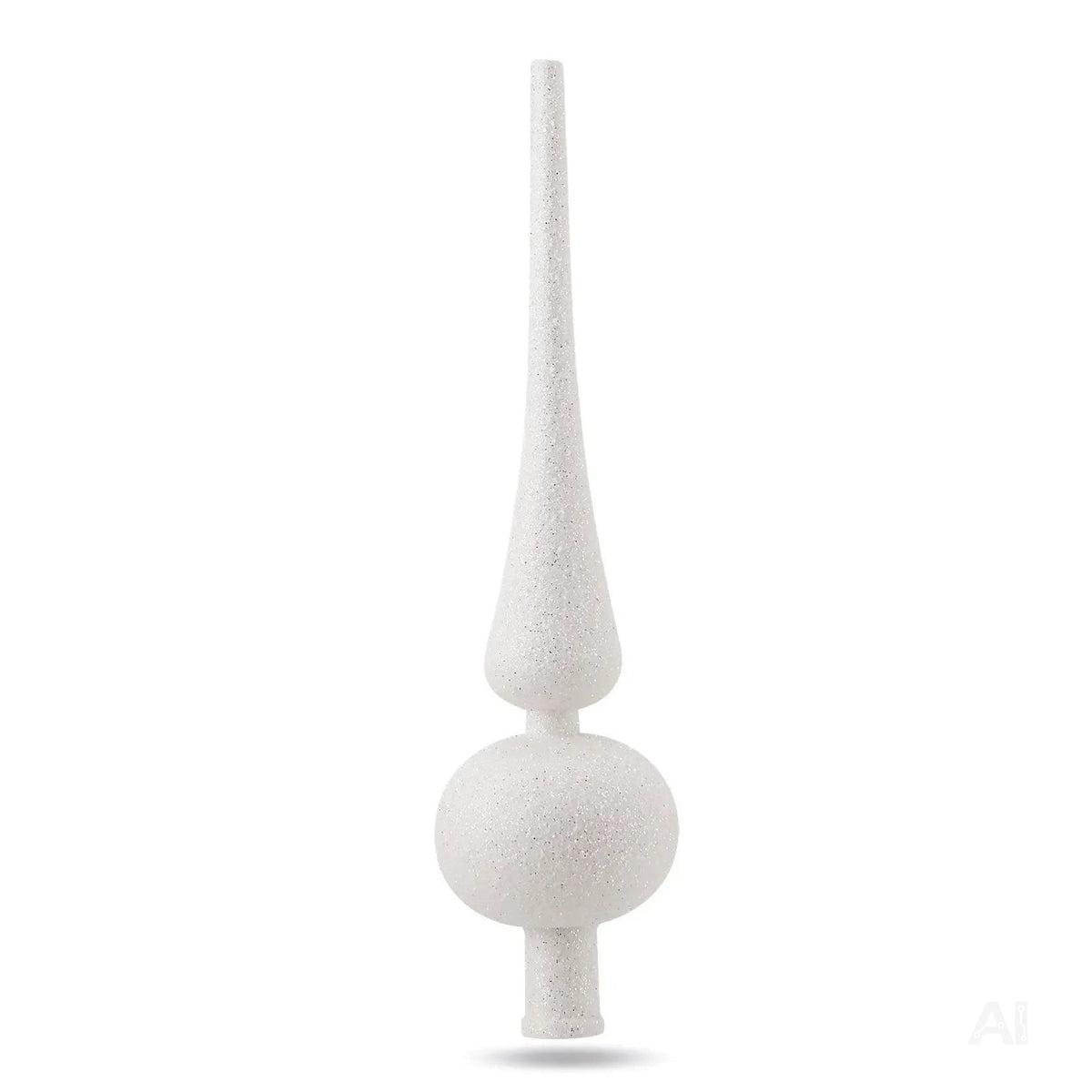 Baumspitze für Weihnachtsbaum Christbaumspitze Aufsatz für Tannenbaum Weihnachtsdekoration (Spitze-Weiß)
