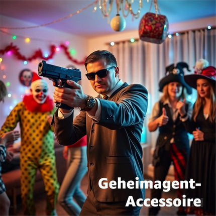 Beretta 25 cm Pistole Spielzeug Zubehör Attrappe für Kostüm Erwachsene & Kinder für Fasching – Detailansicht 5