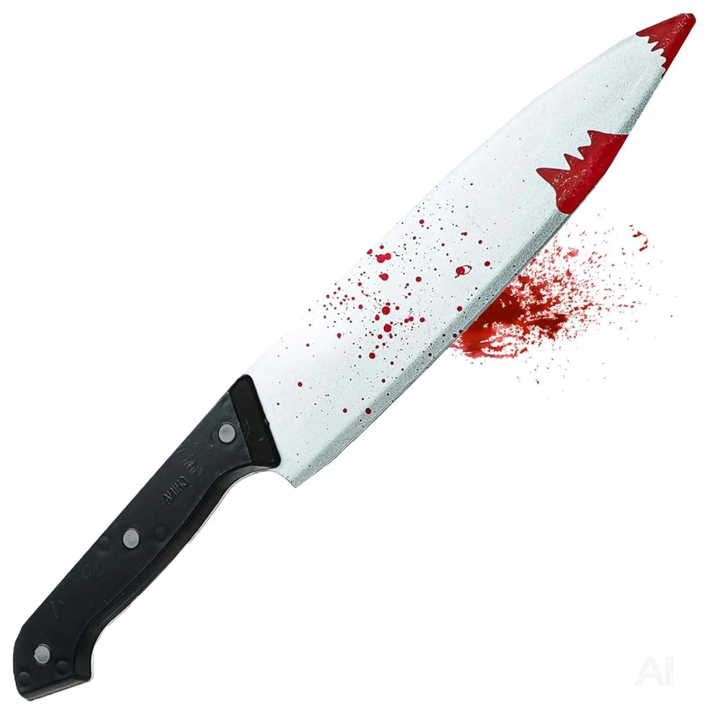 Blutiges Fake Messer mit Blut - als Accessoire für Halloween & Fasching - ca. 34 cm - Täuschend Echt für Horror Kostüm