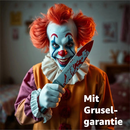 Blutiges Fake Messer mit Blut - als Accesoire für Halloween & Fasching - ca. 34 cm - Täuschend Echt für Horror Kostüm