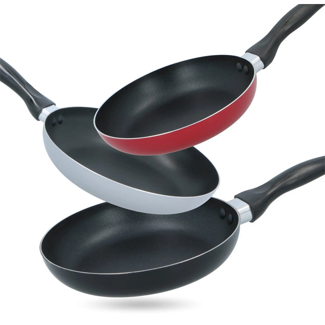 Bratpfanne 3er Pfannenset Induktion - Beschichtete Bratpfanne & Induktionspfanne
