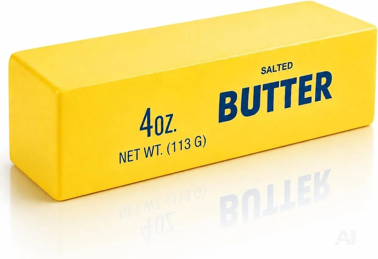 Butter Squishy - Antistress Margarine Quetsch zur effektiven Ablenkung im Büro, Schule, Alltag Butter (Gelb)