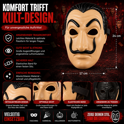Salvador-Dalí-Kostümmaske