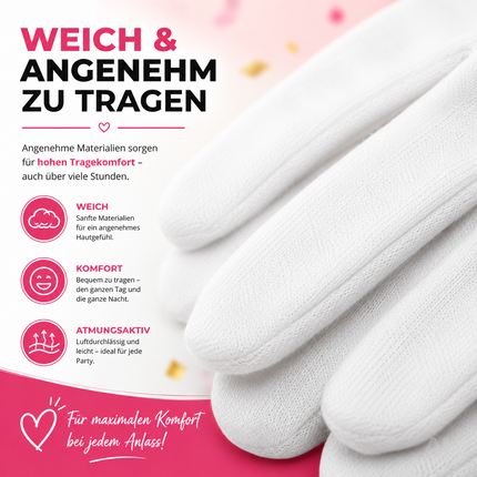 Kostümset mit Mausohren und Handschuhen – Nahaufnahme des Handschuhs