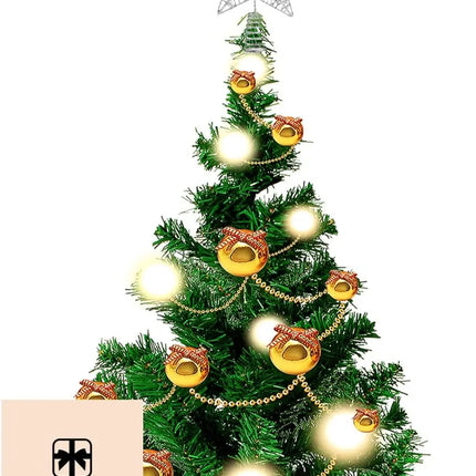 Christbaumspitze Stern - Baumspitze & Tannenbaum Aufstecker für Tannenbaum & Weihnachtsbaum zu Weihnachten (Silber)