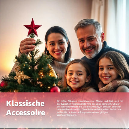 Christbaumspitze Stern - Baumspitze & Tannenbaum Aufstecker für Weihnachten (rot)