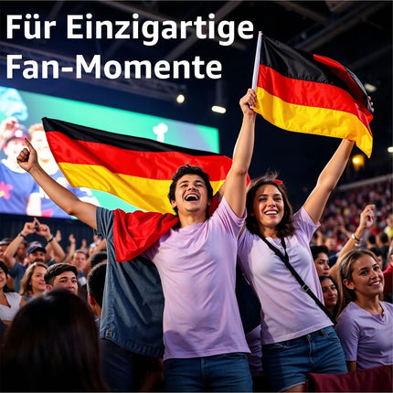 Deutschland Flagge EM 2024 Fahne - Fanartikel - strapahrzierfähiges Polyester & Metallösen