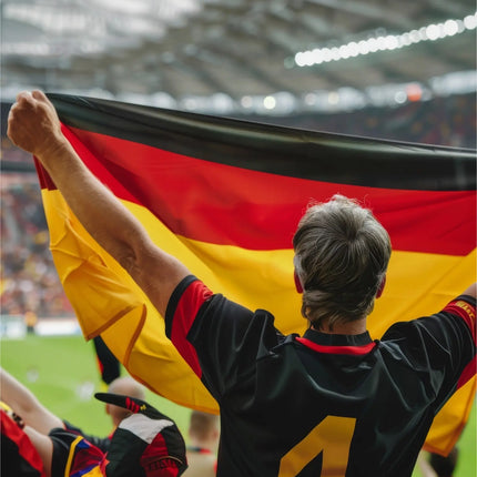 Deutschland Flagge EM 2024 Fahne - Fanartikel - strapahrzierfähiges Polyester & Metallösen
