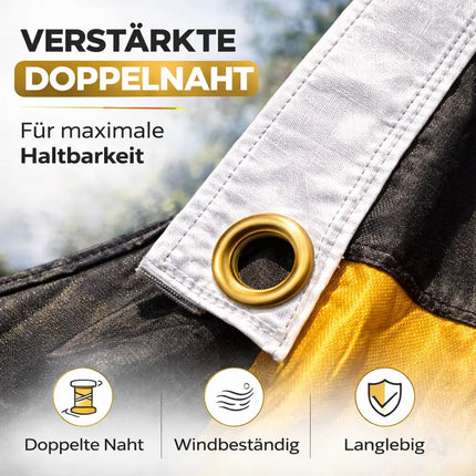 Deutschland Flagge WM 2026 Fahne - Fanartikel Weltmeisterschaft - strapahrzierfähiges Polyester & Metallösen