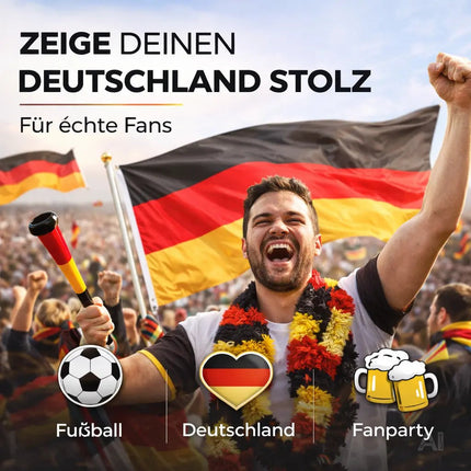 Deutschland Flagge WM 2026 Fahne - Fanartikel Weltmeisterschaft - strapahrzierfähiges Polyester & Metallösen