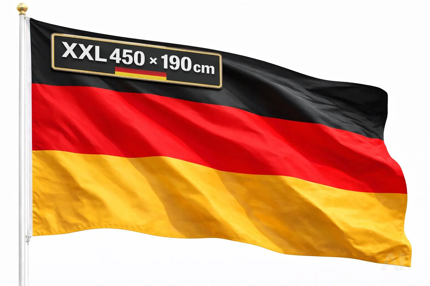 Deutschland Flagge XXL 450x190 cm – EXTRA Große WM 2026 Fahne Fanartikel mit Metallösen Weltmeisterschaft