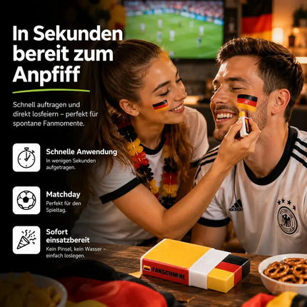 Deutschland Schminkstift WM 2026 – Schminkfarben Rot Schwarz Gelb für Damen & Herren Fußball – Detailansicht 2