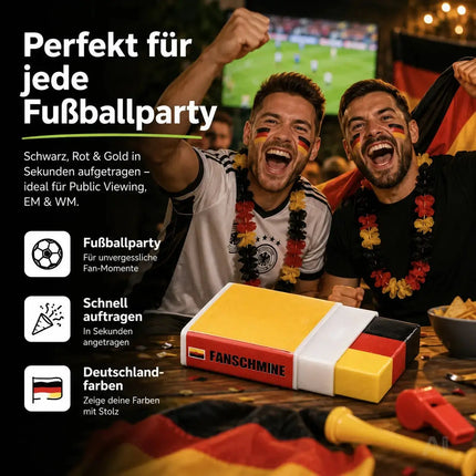 Deutschland Schminkstift WM 2026 – Schminkfarben Rot Schwarz Gelb für Damen & Herren Fußball – Detailansicht 4