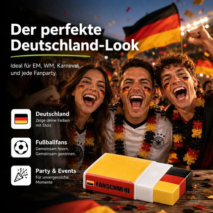 Deutschland Schminkstift WM 2026 – Schminkfarben Rot Schwarz Gelb für Damen & Herren Fußball – Detailansicht 6