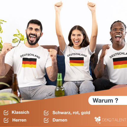 Deutschland Trikot EM 2024 weiß - T-Shirt Herren & Damen -  Germany Fußball - Fanartikel Europameisterschaft