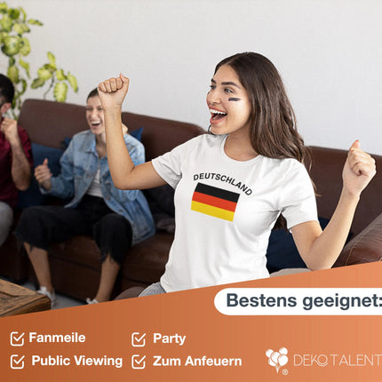 Deutschland Trikot EM 2024 weiß - T-Shirt Herren & Damen -  Germany Fußball - Fanartikel Europameisterschaft