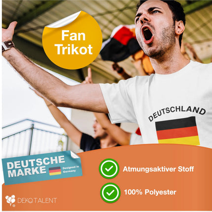 Deutschland Trikot EM 2024 weiß - T-Shirt Herren & Damen -  Germany Fußball - Fanartikel Europameisterschaft