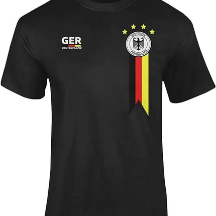 Deutschland Trikot schwarz EM 2024 - T-Shirt Herren & Damen  - Germany Fußball - Fanartikel Europameisterschaft