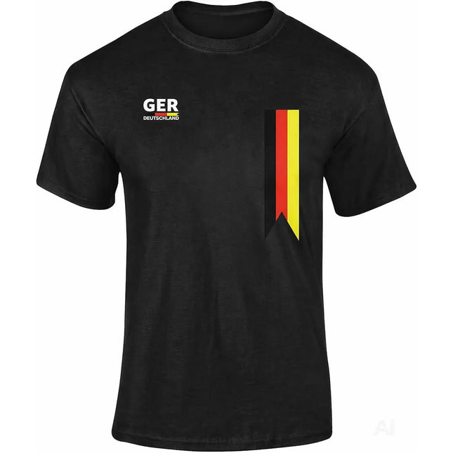 Deutschland Trikot schwarz WM 2026 - T-Shirt Herren & Damen - Weltmeisterschaft Shirt mit Flagge