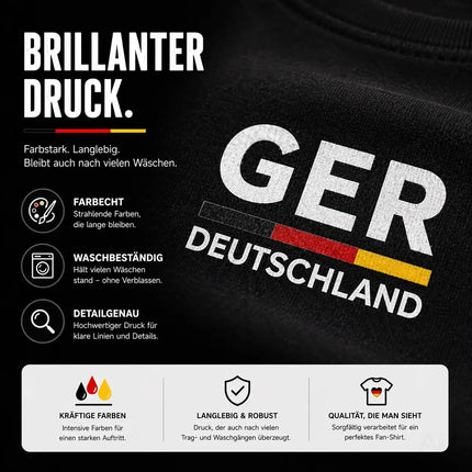 Deutschland Trikot schwarz WM 2026 - T-Shirt Herren & Damen - Weltmeisterschaft Shirt mit Flagge – Detailansicht 5