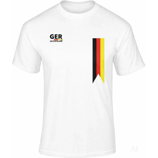 Deutschland Trikot weiß WM 2026 - T-Shirt Herren & Damen - Weltmeisterschaft Shirt mit Flagge