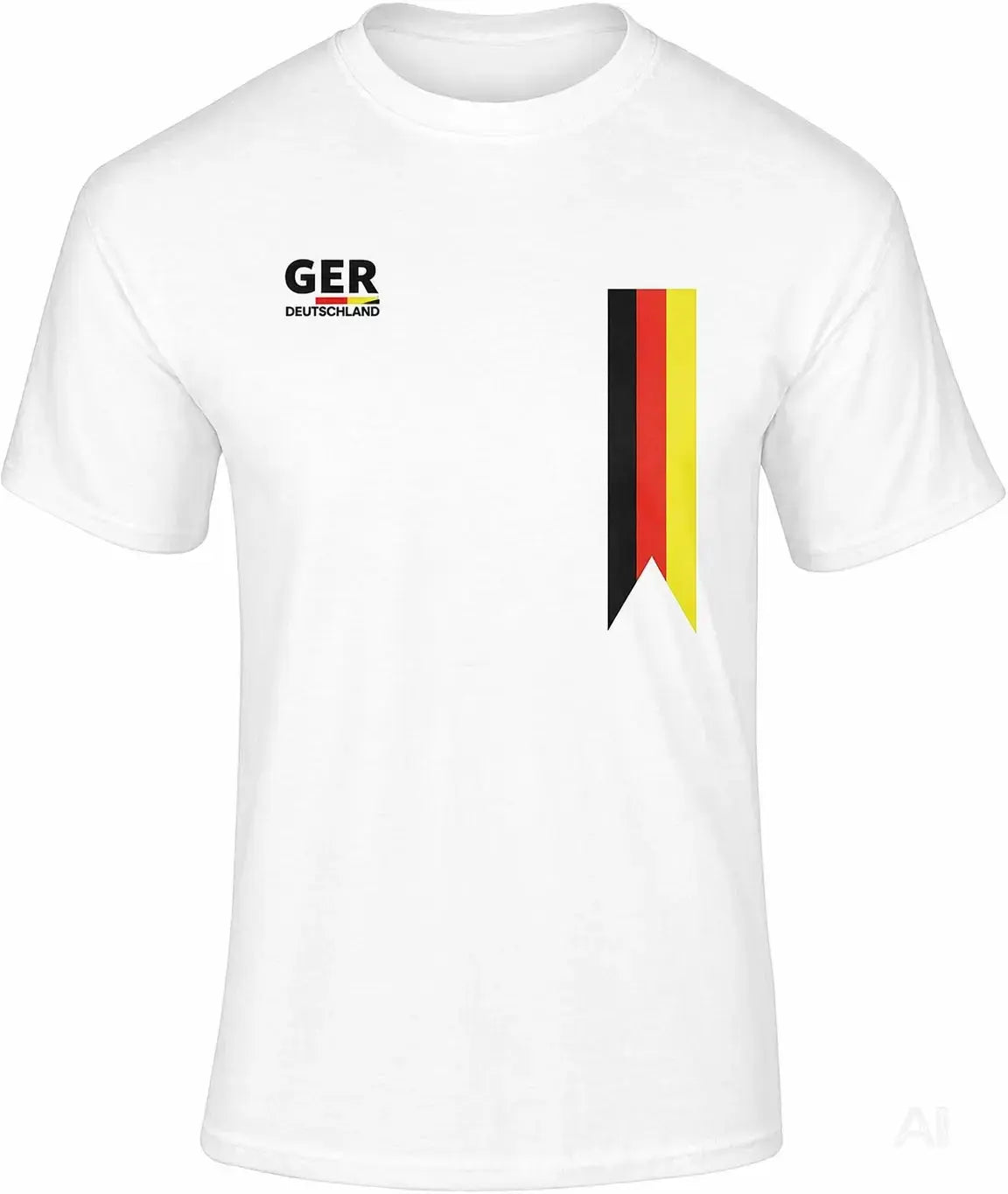 Deutschland Trikot weiß WM 2026 - T-Shirt Herren & Damen - Weltmeisterschaft Shirt mit Flagge (Weiß)