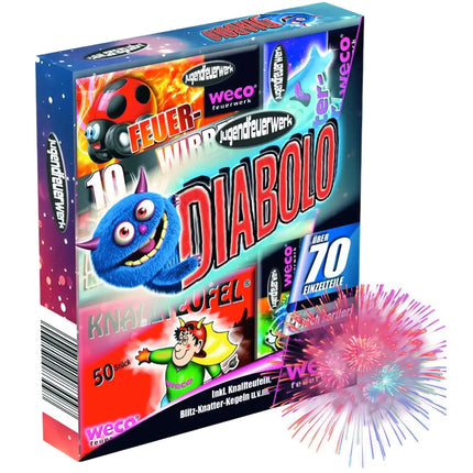 Diabolo XXL Party-Set – 70 Teile für Silvester 2026 & Neujahr | Sicheres Set (Diabolo)