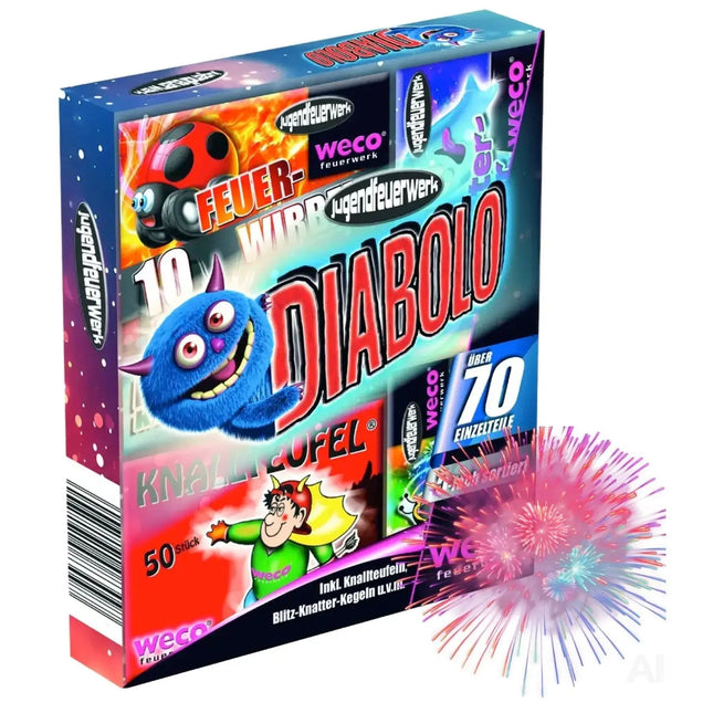 Diabolo XXL Party-Set – 70 Teile für Silvester 2026 & Neujahr | Sicheres Set