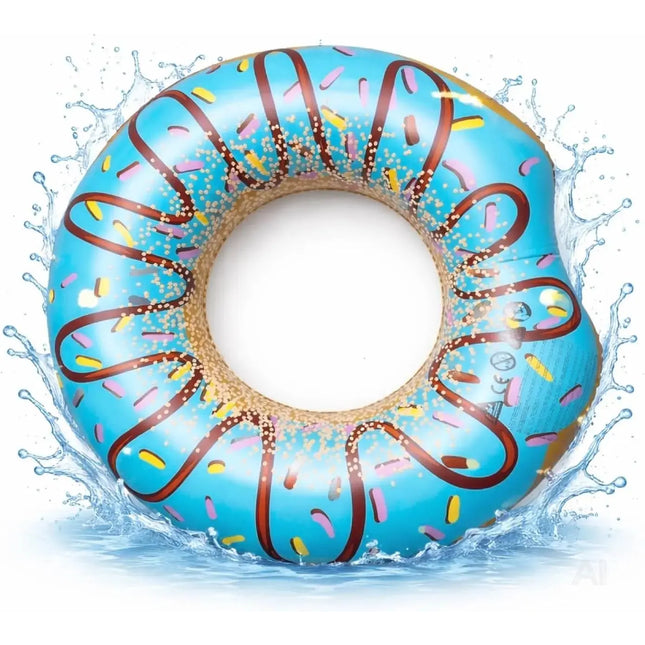 Donut Schwimmring aufblasbar Ø 120 cm – Schwimmreifen für Pool, See, Strand & Wasser