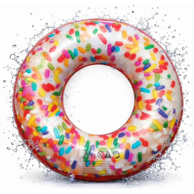 Donut Schwimmring aufblasbar Ø 120 cm – Schwimmreifen für Pool, See, Strand & Wasser