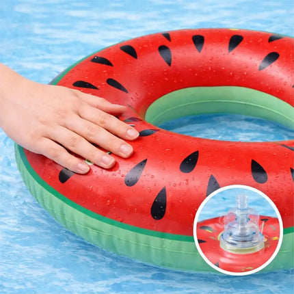 Donut Schwimmring aufblasbar Ø 120 cm – Schwimmreifen für Pool, See, Strand & Wasser (Donut Wassermelone)