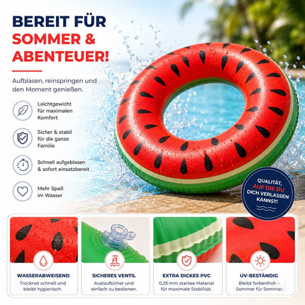 Donut Schwimmring aufblasbar Ø 120 cm – Schwimmreifen für Pool, See, Strand & Wasser – Detailansicht 5