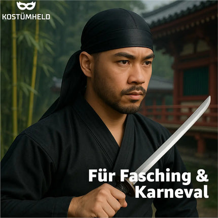 Durag Cap – Stylisches Kopf-Accessoire für Kostüme, Fasching & Themenpartys (Schwarz)