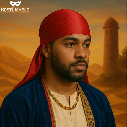 Durag Cap – Stylisches Kopf-Accessoire für Kostüme, Fasching & Themenpartys (Schwarz)
