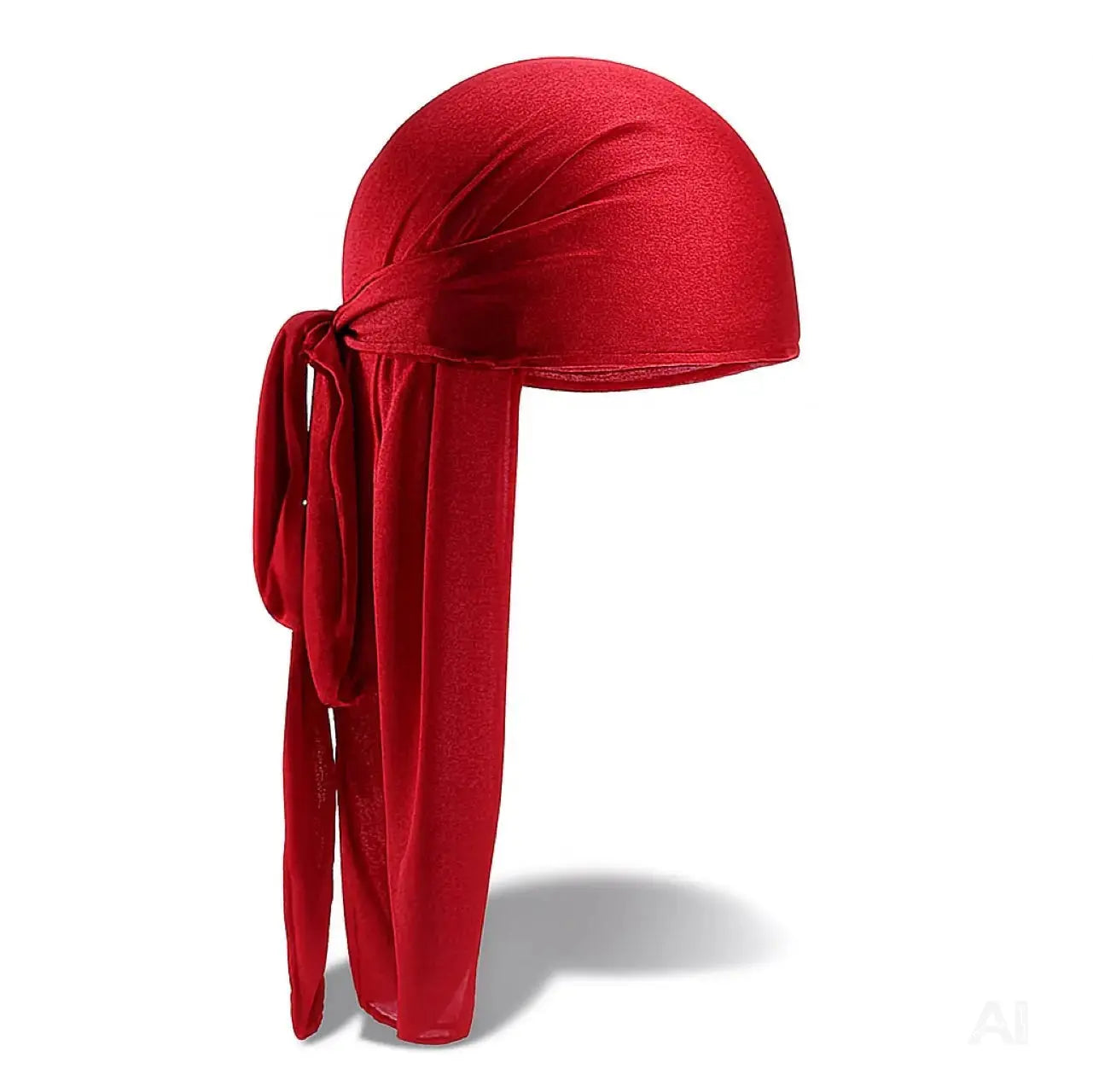 Durag – Kostüm Kopfbedeckung für Waves, Locken & Zöpfe – Turban/Pirat Kostüm für Fasching & Karneval Hip Hop (Rot)