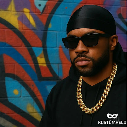 Durag Cap – Stylisches Kopf-Accessoire für Kostüme, Fasching & Themenpartys (Rot)