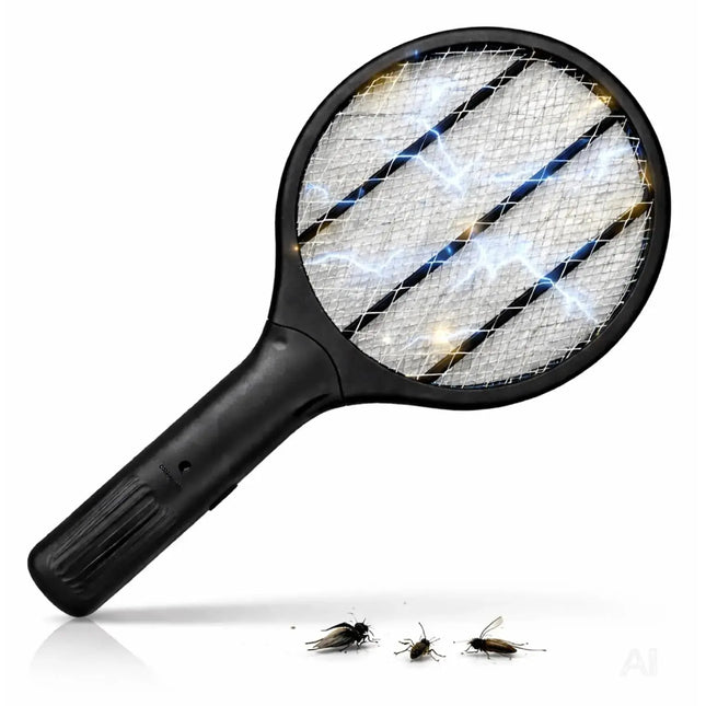 Elektrische Fliegenklatsche Batteriebetrieben – Insekten- und Mückenfänger für Fliegen, Mücken