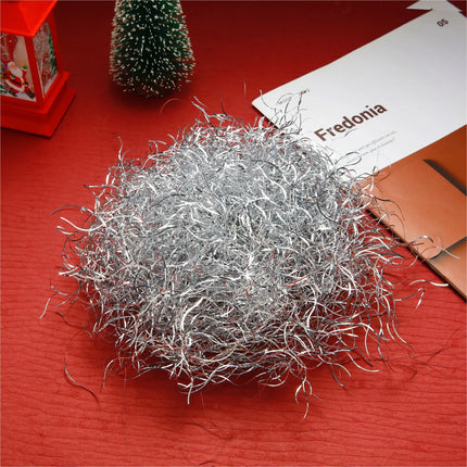 Engelshaar Silber gelockt 15 gr. Lametta Silber für Weihnachten Advent Deko Dekoration