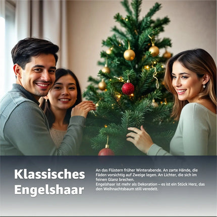 Engelshaar Silber gelockt 15 gr. Lametta Silber für Weihnachten Advent Deko Dekoration