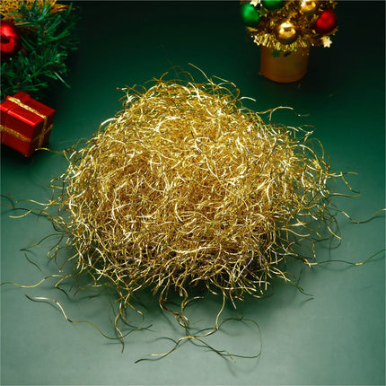 Engelshaar Weihnachten 15 gr. gelockt Lametta Gold Advent Deko Dekoration