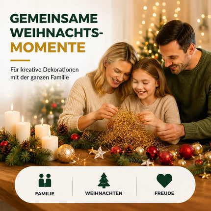 Engelshaar Weihnachten 15 gr. gelockt Lametta Gold Advent Deko Dekoration