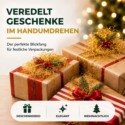 Engelshaar Weihnachten 15 gr. gelockt Lametta Gold Advent Deko Dekoration