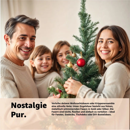 Engelshaar für Weihnachten & Advent als Dekoration & Deko ca. 15 Gramm (Gold)