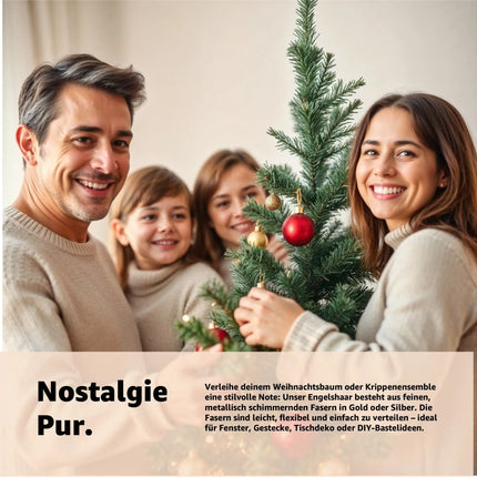 Engelshaar für Weihnachten & Advent als Dekoration & Deko ca. 15 Gramm (Silber)