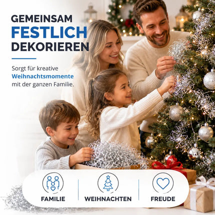 Engelshaar für Weihnachten & Advent als Dekoration & Deko ca. 15 Gramm (Silber)