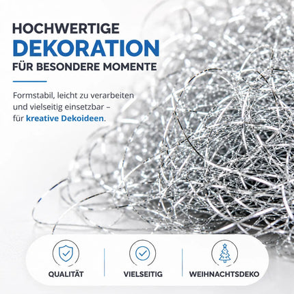 Engelshaar für Weihnachten & Advent als Dekoration & Deko ca. 15 Gramm (Silber)